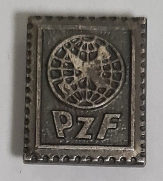 Srebrna odznaka PZF na szpilce 10x12 mm