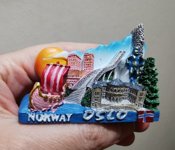 Zagraniczny magnes na lodówkę 3D Norwegia Oslo