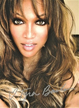 TYRA BANKS - oryginalny autograf