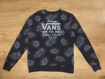 VANS Bluza męska czarna LIŚCIE - BDB - S/M