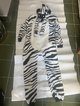Strój kombinezon piżama  zebra rozmiar XL 170-185