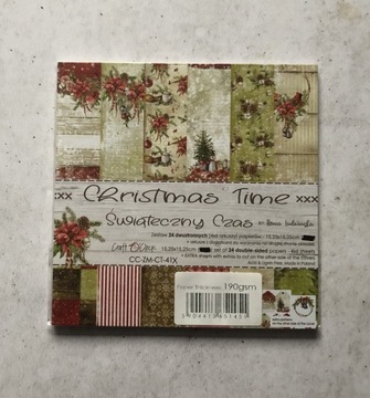 „Christmas Time” zestaw papierów 15x15 cm 190g