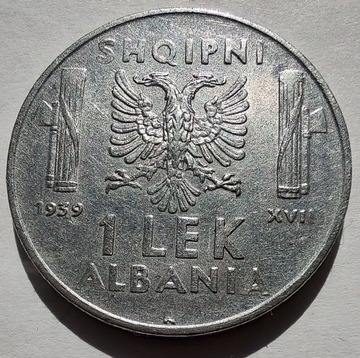 ALBANIA 1 Lek 1939 ŁADNA