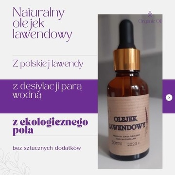 Naturalny olejek lawendowy 30ml POLSKA LAWENDA