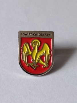 Herb powiat Kwidzyński przypinka pin metaliczna