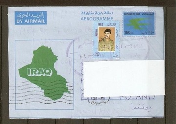 List lotniczy (aerogram z Iraku. Zn. z S. Hussein