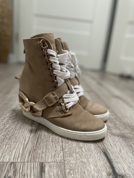 Sneakersy BOOCI jasny camel koturny 38 na rozm.39