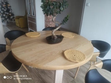 Stół drewniany z litego drewna jesionowego 150cm