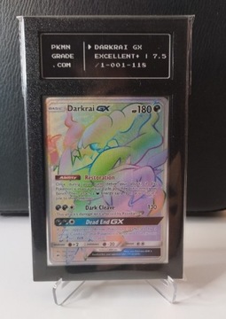 Karta Pokemon Darkrai GX PKMNGRADE EXCELLENT+ 7,5