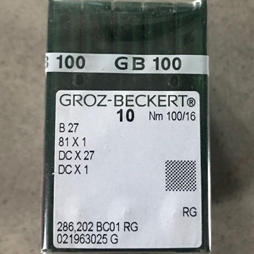 Igły Groz-Beckert B27/81X1/DCX27/DCX1   100/16