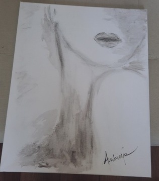 Portret kobiety "Tajemnica" Ambrozja 40x50 akryl 