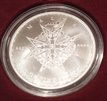 5 Euro Malta Krzyż Maltański srebro 9999 2023 rok.