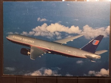 Pocztówka United Airlines Boeing 777