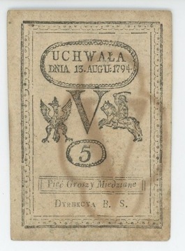 5 Groszy Miedziane 1794 