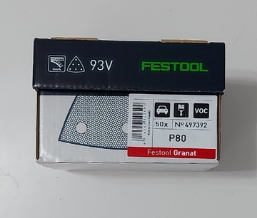 Arkusz Ścierny FESTOOL V93/6 P80 /50 szt.497392