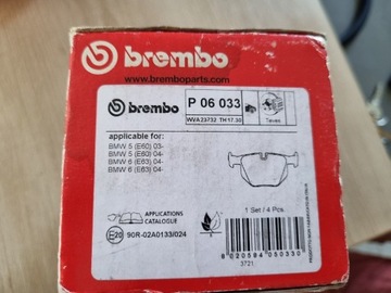 Nowe Klocki hamulcowe BREMBO P06033