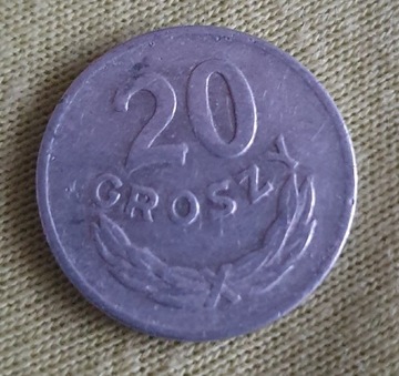 Moneta 20groszy z roku 1949 aluminium 