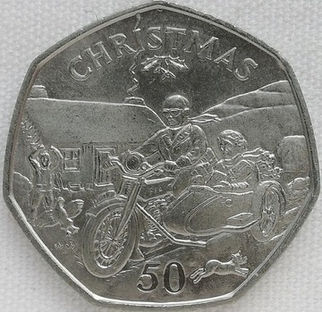 Wyspa Man 50 pence 1988, KM#244