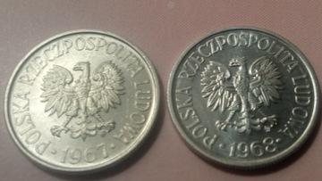 Zestaw 50 groszy 1967,1968 piękne mennicze UNC