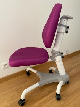Krzesło regulowane-obrotowe Moll, fioletowo-biały