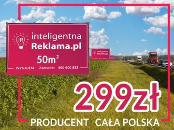 Konstrukcje reklamowe MEGABOARD 9x6m BILLBOARD50m2