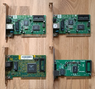 4xKarta sieciowa LAN PCI 3Com/Compex/TP-Link retro