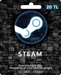 Steam gift card 20 TL
