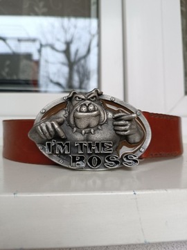 Vintage belt The Bulldog Buckle I'm the Boss 