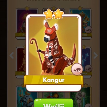 Kangur Posągi Coin Master Karta