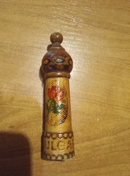 Drewniany flakonik na perfumy  PRL Bulgaria