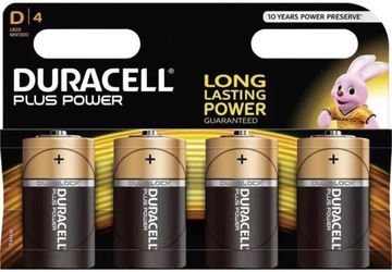 Duracell Plus Power Alkaline 4szt 1,5V LR20