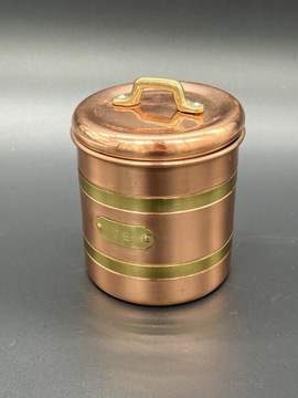 Miedziana puszka pojemnik vintage Szwecja copper