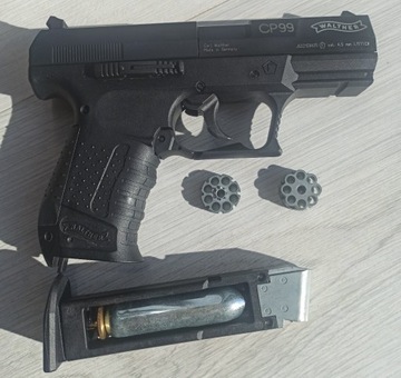 WALTHER cp99 4,5 diabolo. Wiatrówka. 2 magazynki.