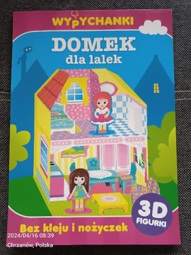 Domek dla lalek Wypychaniu bez kleju i nożyczek 