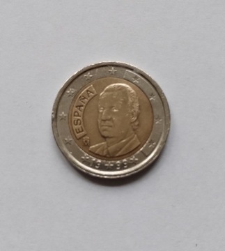 2euro Hiszpania1999r,stan b.dobry,w.8,5g,śr.25,75m