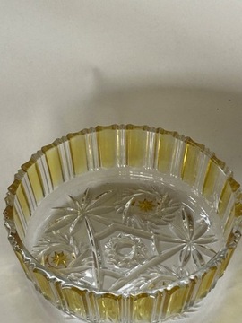 WALTHER Kristalglas  misa lata 60-te żółte szkło