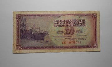 stary banknot Jugosławia