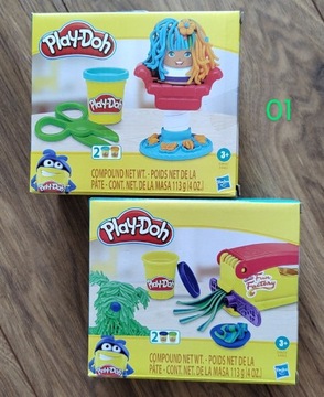 Play-Doh: 2 mini zestawy do wyboru: Fryzjerka, Wyciskarka, Dinozaur