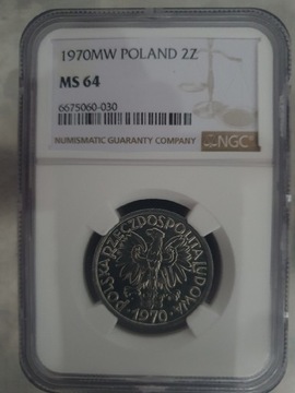 2 zł Jagody 1970r Mennicza  NGC MS64 !