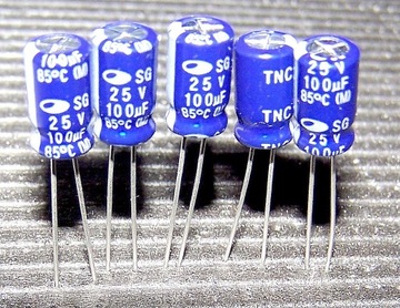 x5 100uF 25V Kondensator elektrolityczny 100u 6x11