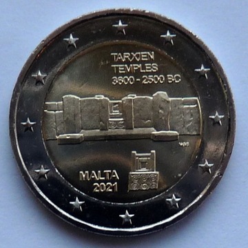 MALTA  2021 2 EURO  TARXIEN UNC  !!!!!!!