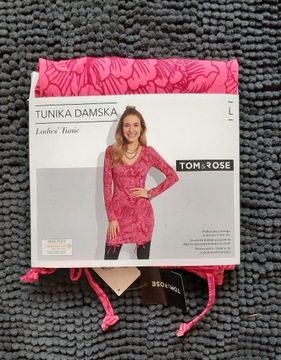 Tunika damska Tom&Rose L nowa różowa bluzka tunic