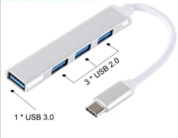 HUB USB C 3.0 typ C ADAPTER 4 PORTY MACBOOK 