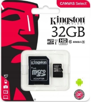 Karta MicroSD Kingston SDCS2 32GB + ADAPTER 