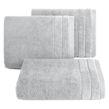 Ręcznik bawełniany 70x140 DAMLA srebrny gładki 