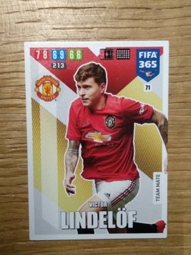 Karta Fifa 365 2020 Panini Lindelof nr 71 Manchest