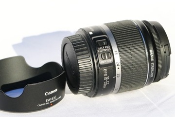 Canon EF-S 18-55 / 3,5-4,5 IS z oryginalną osłoną 