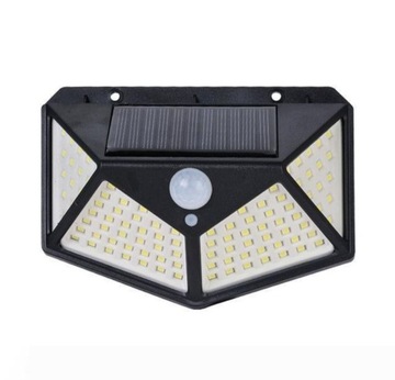 100 Led Lampa Solarna z czujnikiem ruchu zmieszchu