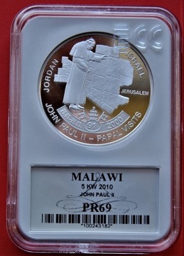 5 Kwacha 2010 r -  Jan Paweł II   - 91 pielgrzymka