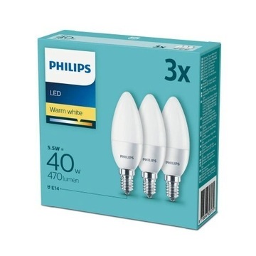 Żarówki Philips LED 40w warm white 3 szt. 